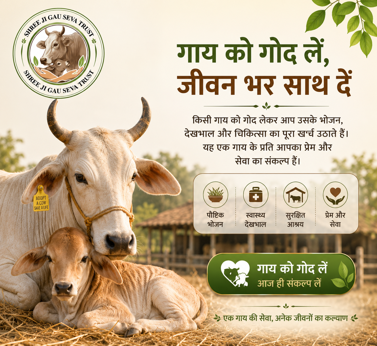 गौ गोद लें (Adopt a Cow)